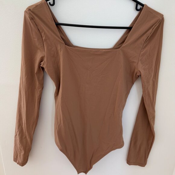 Quince Second Skin Square Neck Long Sleeve Bodysuit - Picture 2 of 4